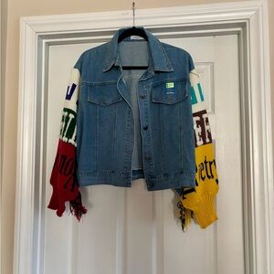Denim Sweater Sleeve Jacket